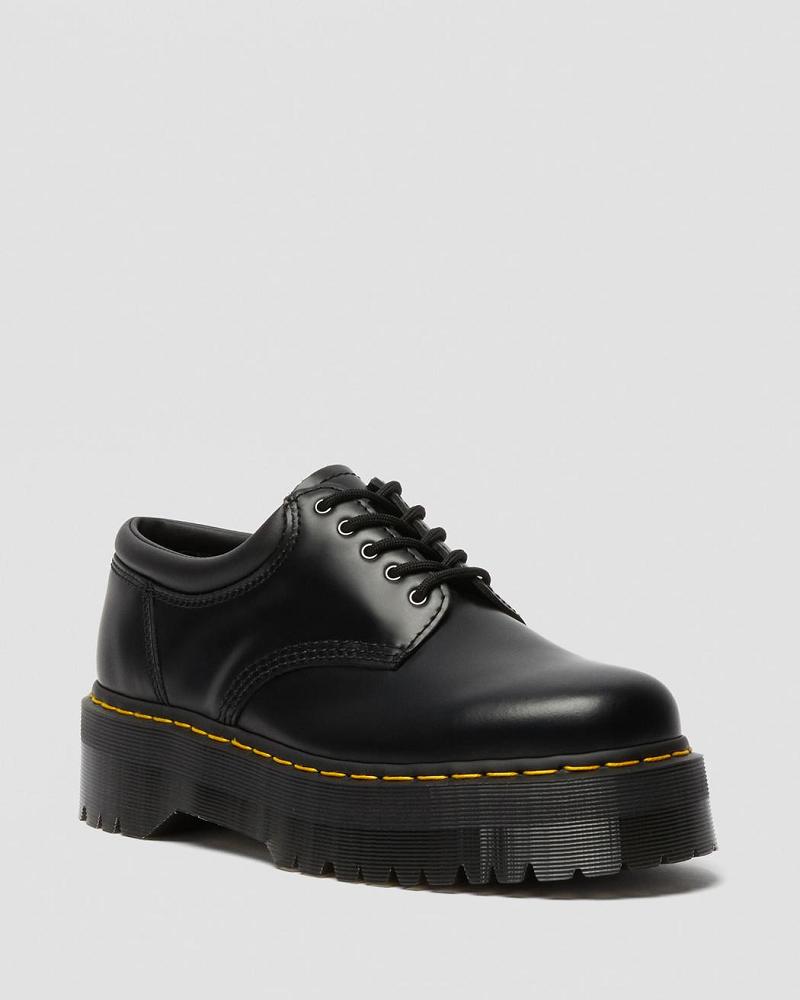 Men\'s Dr Martens 8053 Leather Platform Oxfords Shoes Black | AU 613BEX